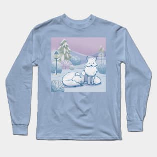 Winter Wonderland Foxes Long Sleeve T-Shirt